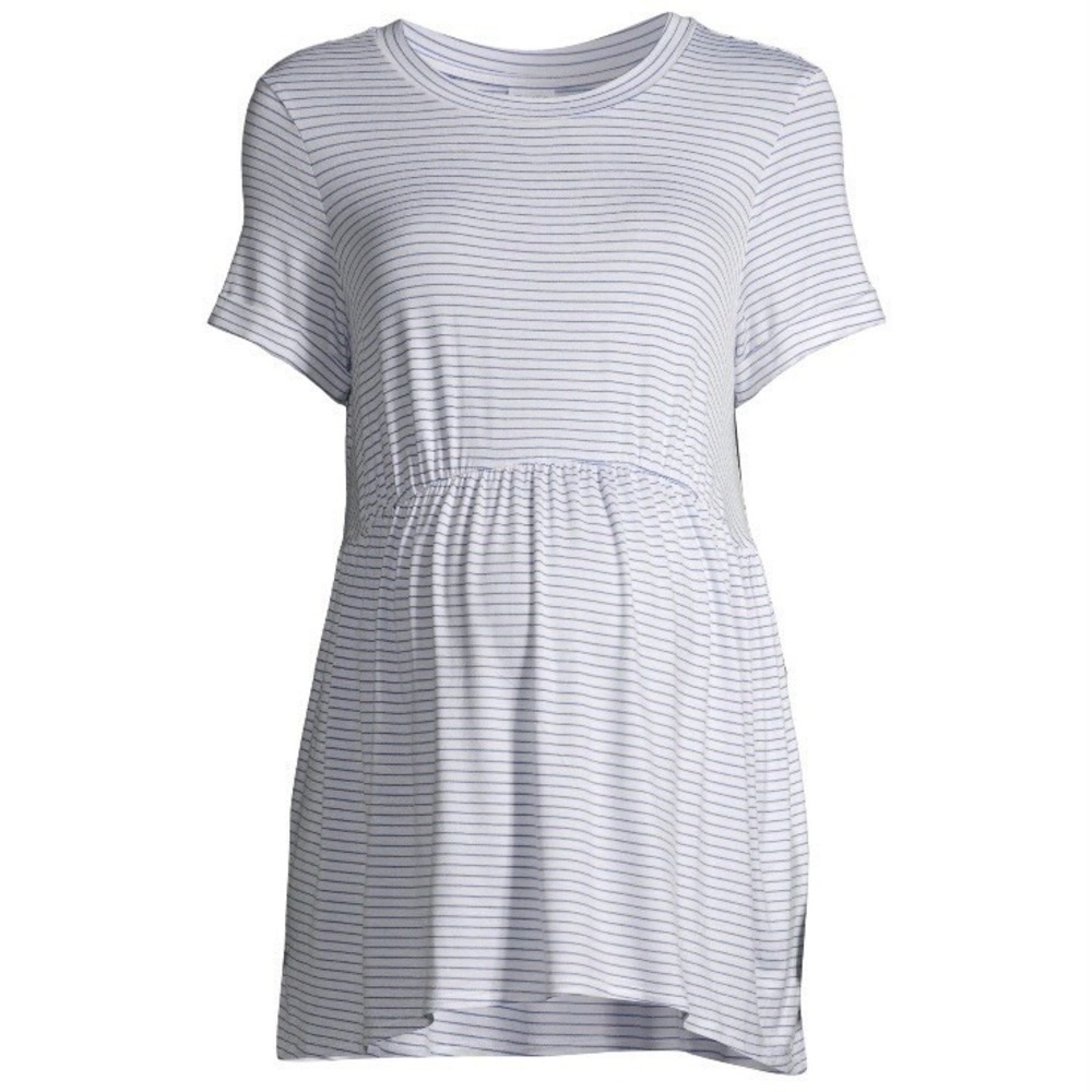 Time and Tru Maternity Babydoll Short Sleeve Tshirt XL 16-18 New with Tags Blue